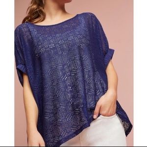 Navy Lace Dolman Top—Akemi+Kin for Anthropologie